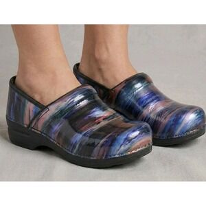 DanskoXP 2.0 Clogs Patent Leather Paint Brush Multi Color Slip Resistant Comfort